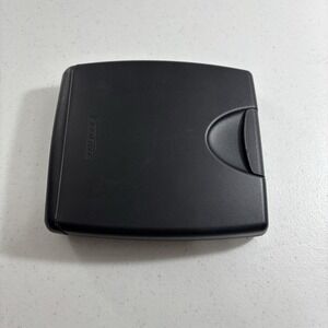 Black Hard Shell 12 CD Disc Holder Case Logic Media Storage Snap DVD Blu-ray